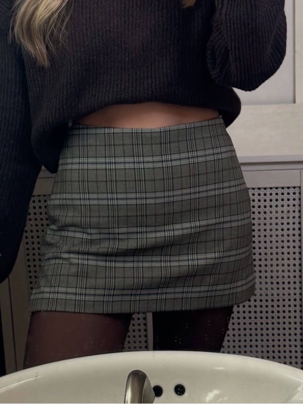 Express Plaid Mini Skort